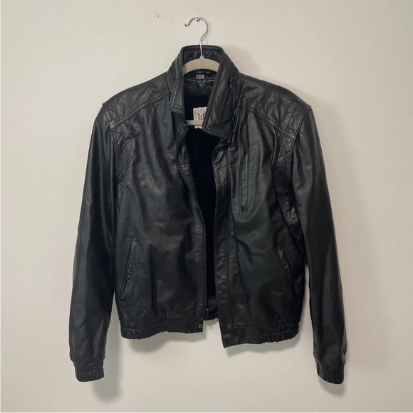 Vintage Wilson's Suede & Leather Black Leather Bomber Jacket Size 40 Large - Picture 1 of 8